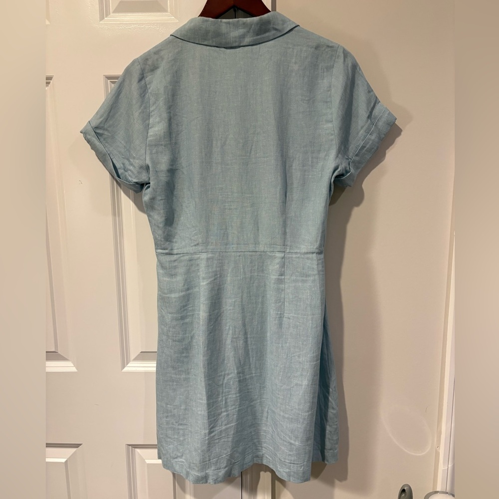 Bcbgeneration Blue Chambray Twill Button-Down Lin… - image 4